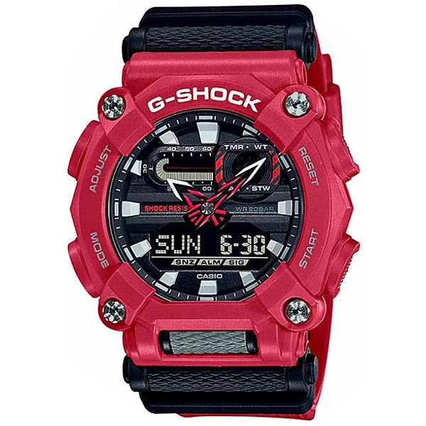 Relógio Casio G-Shock GA-900-4ADR Masculino Analógico e Digital Robustez e Estilo