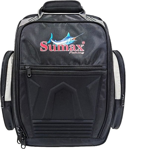 Mochila De Pesca Sumax Sm-1203-N1 - Ideal Para Aventureiros Em Preto