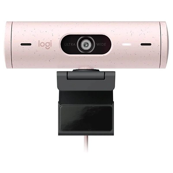 Câmera Web Logitech Brio 500 Full Hd 1080P Com Hdr Rosa