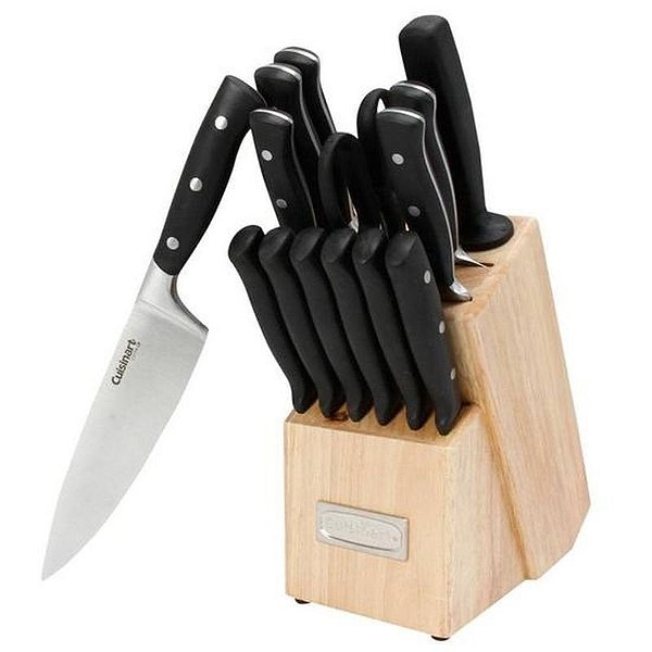 Conjunto De Facas E Faqueiro Cuisinart Triplo Rebite - 15 Peças