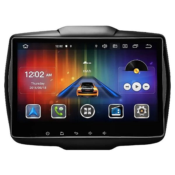 Central Multimídia Android 10 com Tela de 10" para Jeep Renegade 2015-2020 com Canbus