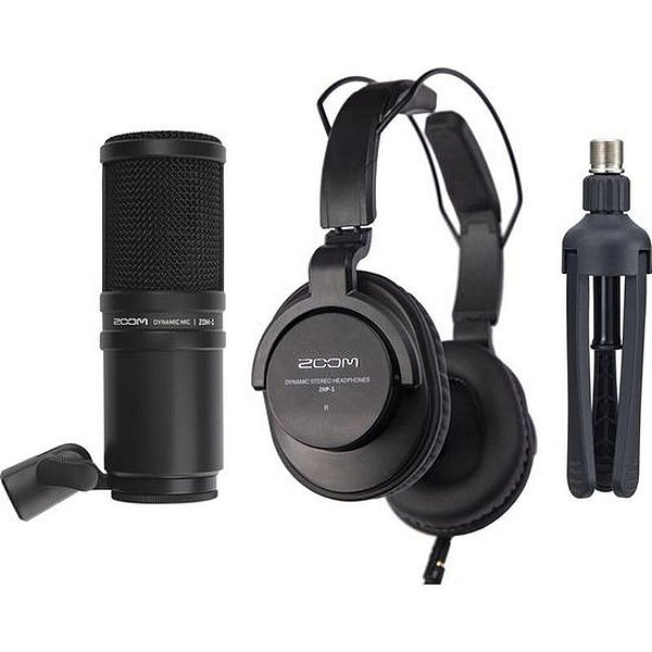 Microfone Para Podcast Zoom Zdm-1 - Cor Preto, Alta Qualidade De Som