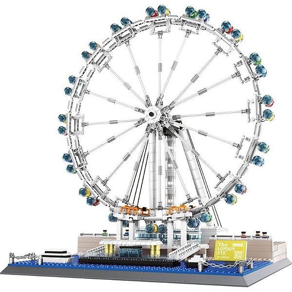 Conjunto de Blocos de Montar - Arquitetura London Eye Wange - 6215 (1528 Peças)