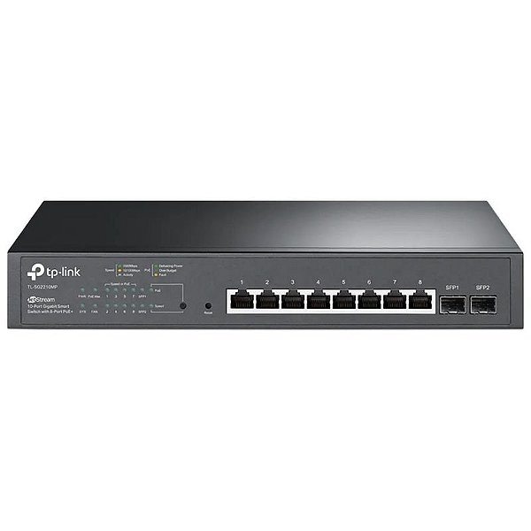 Switch PoE+ TP-Link TL-SG2210MP JetStream 8 Portas + 2 Portas SFP Gigabit