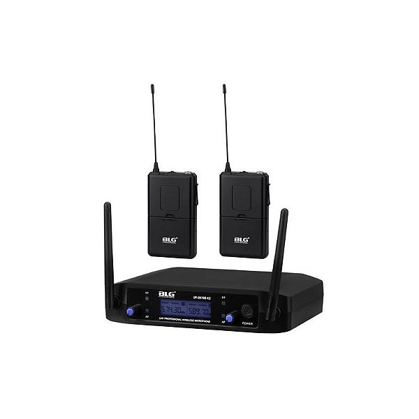 Microfone Sem Fio BLG UF-2070B K2 - Conjunto com 4 Microfones - Cor Preta