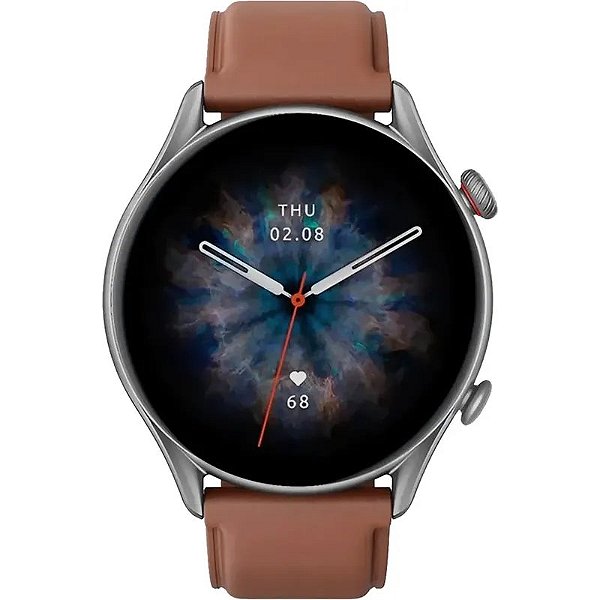 Relógio Inteligente Amazfit GTR 4 A2040 com Pulseira de Couro Marrom