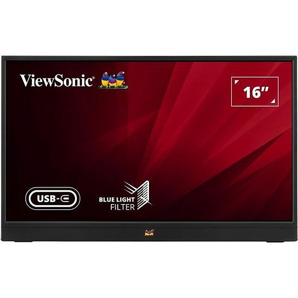 Monitor Portátil LED Viewsonic VA1655 16 FHD IPS - Preto