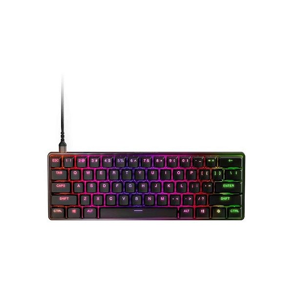 Teclado para Jogos SteelSeries Apex 9 Mini 60% RGB USB - Cor Preta Inglês