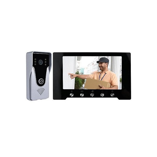 Videoporteiro Com Tela De 7 Polegadas Ip65 - Rar595F-Hw + Rad352F-Hp