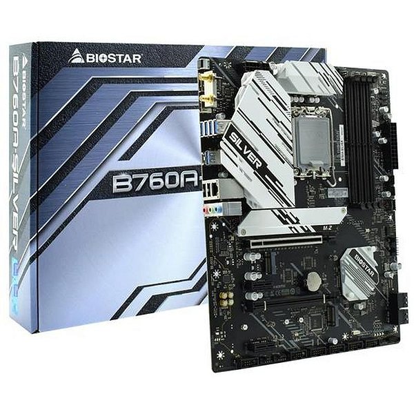 Placa Mãe Biostar B760A-Silver LGA 1700 com Suporte DDR5