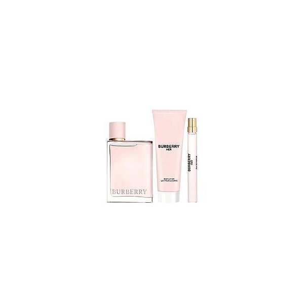 Kit Burberry Her Eau de Parfum Feminino 100ml com 3 Itens Inclusos