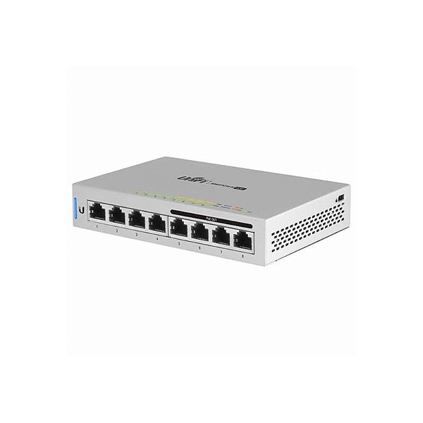 Switch Ubiquiti US-8-60W - Switch Gerenciável 8 Portas 10/100/1000 Mbps com 4 PoE - Branco