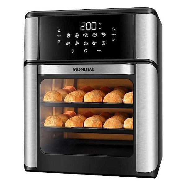Fritadeira Elétrica Mondial AFO-12L-BI 12L com Convecção - 220V para Cozinha Saudável