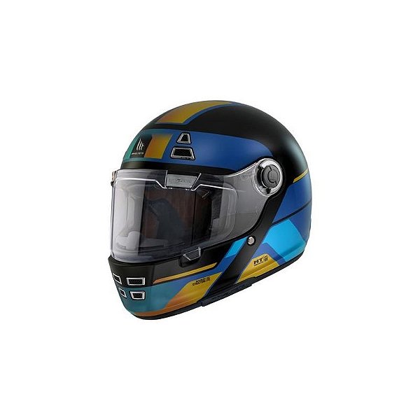 Capacete MT Helmets Jarama 68TH C7 Azul Tamanho XXL