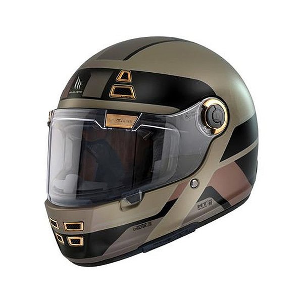 Capacete MT Jarama 68TH C9 Dourado - Fechado - Tamanho XXL