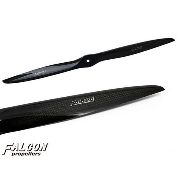 Hélice Falcon 25X8W Fibra De Carbono Larga