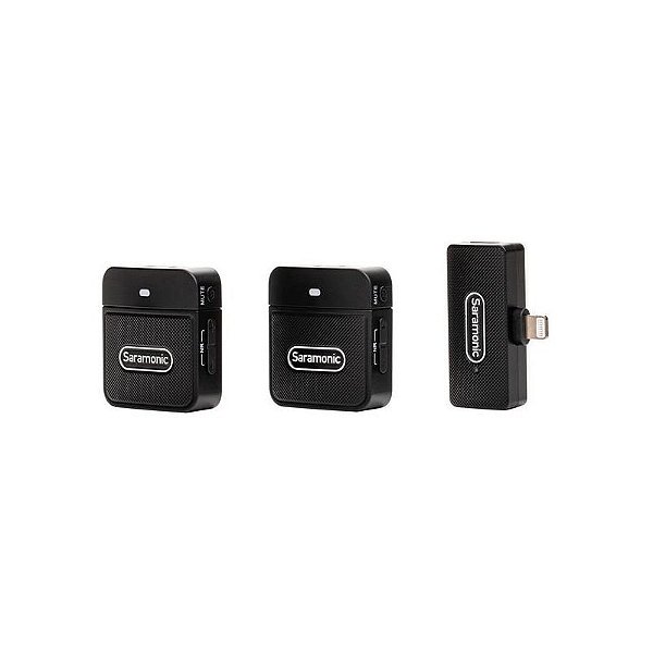 Microfone Sem Fio Profissional Saramonic Blink100 B4 - 2 Transmissores + 1 Receptor