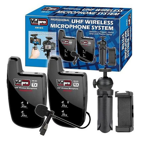 Microfone Sem Fio Profissional Vidpro XM W5 UHF para