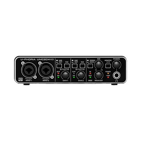 Interface de Áudio Behringer U-Phoria UMC204HD - Preta