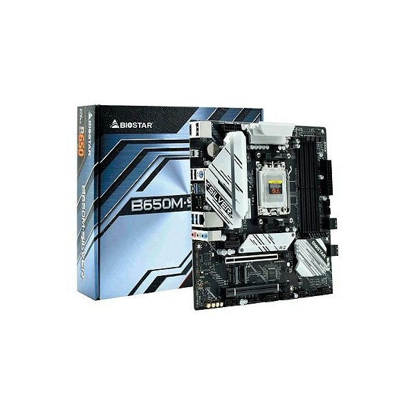 Placa Mãe Biostar B650M Silver DDR5 AM5 Micro ATX para Processadores AMD