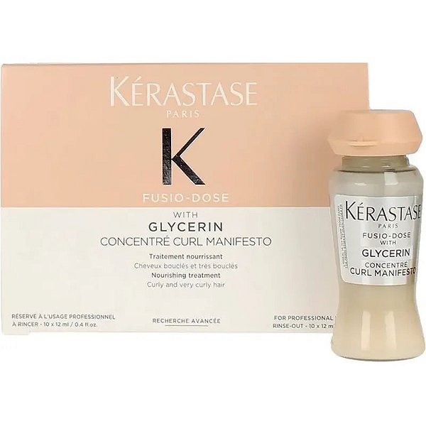 Ampolas Kérastase Fusio-Dose Glicerin para Cachos Manifesto (10 x 12mL)