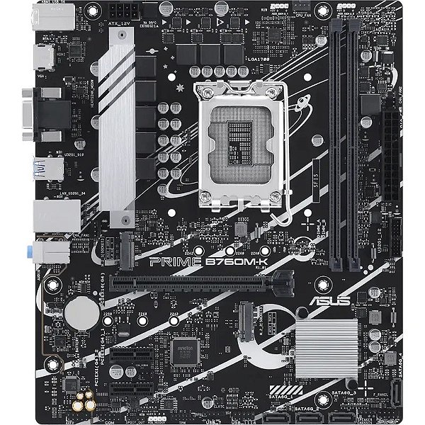 Placa Mãe Asus PRIME B760M-K LGA1700/2xDDR5/PCI-E/M.2/HDMI/VGA/USB: Tecnologia e Desempenho de Alto Nível