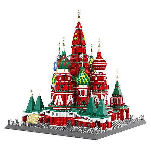 Blocos de Montagem Arquitetura Catedral de São Basílio Wange - 6213 (3213 Peças)