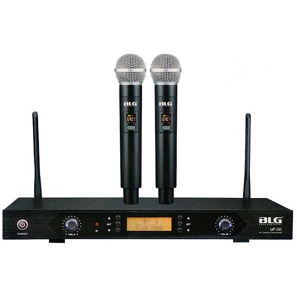 Microfone Duplo Sem Fio Profissional UF-06