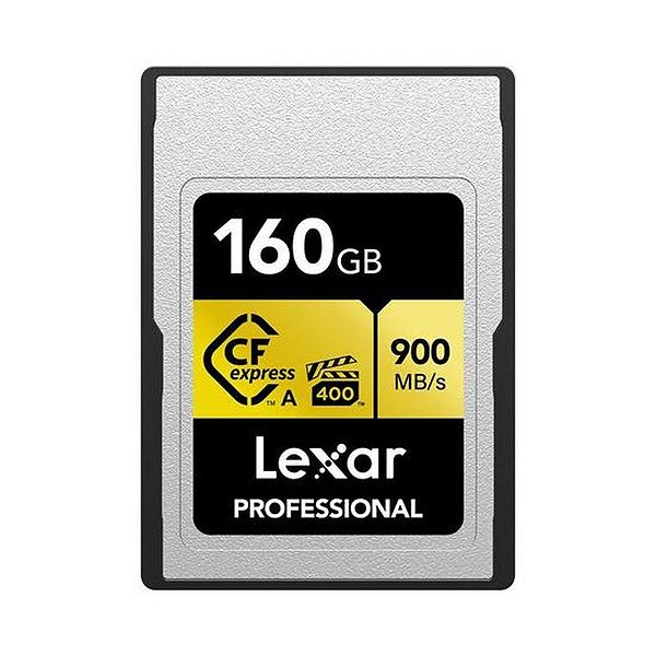 Cartão de Memória CFexpress Lexar Gold Tipo A 160GB 900MB/s para Câmera Profissional