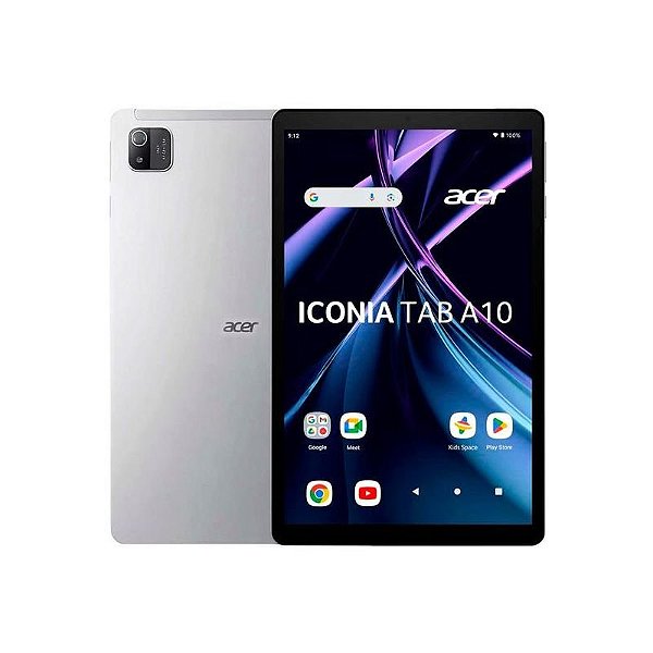 Tablet Acer Iconia A10 10.1 HD IPS - 4GB RAM, 128GB Armazenamento, Android 14, Alumínio