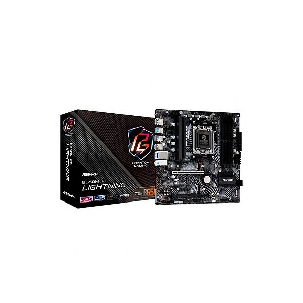Placa Mãe Asrock B650M PG Lightning AM5 Wifi, DDR5, HDMI e DP