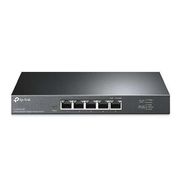 Switch TP-Link TL-SG105-M2 - Comutador 5 Portas 2.5GBPS - Cinza Profissional