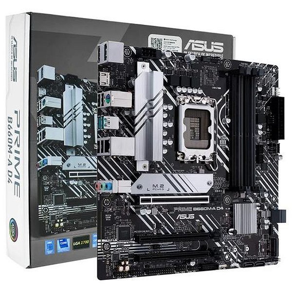 Placa Mãe Asus Prime B660M-A D4 LGA 1700 para Processadores Intel DDR4