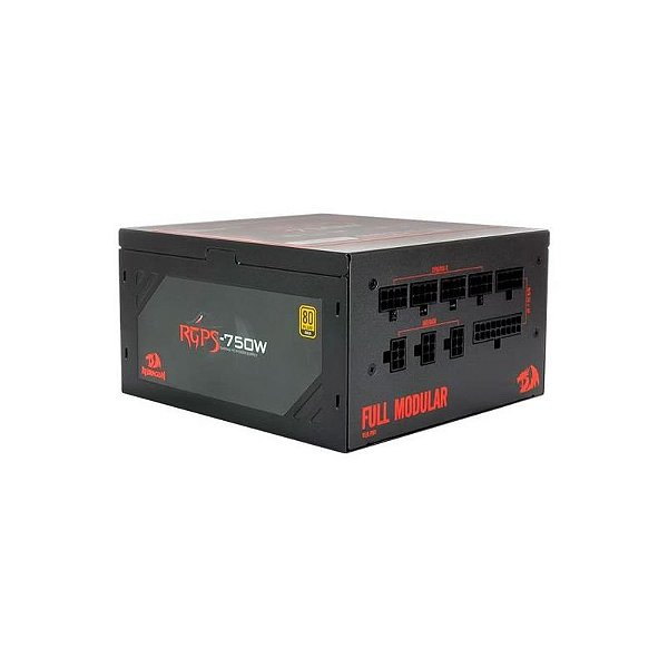 Fonte Redragon RGPS GC-PS015 750W 80 Plus Gold Modular ATX Bivolt - Preto