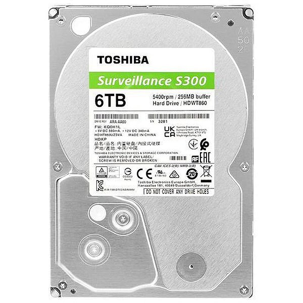 Disco Rígido Toshiba HDWT860UZSVA SATA 3 6TB 5400RPM - Alta Capacidade e Desempenho