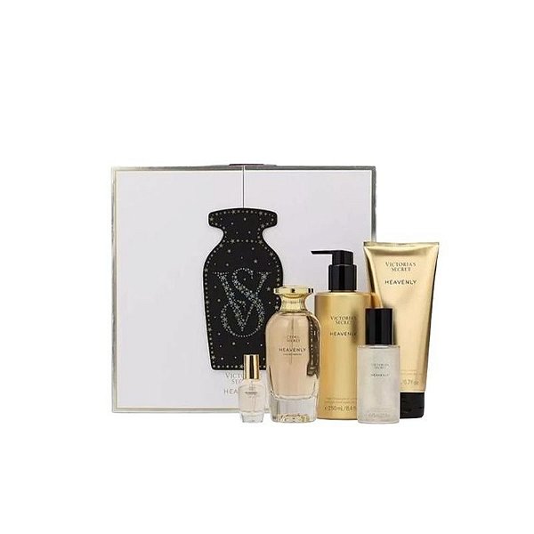 Kit Victoria's Secret Heavenly com 5 Fragrâncias - 250ML, 200ML, 75ML, 100ML, 75ML