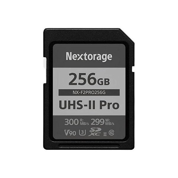 Cartão de Memória SD Nextorage NX-F2PRO 256GB 300MB/s Classe 10