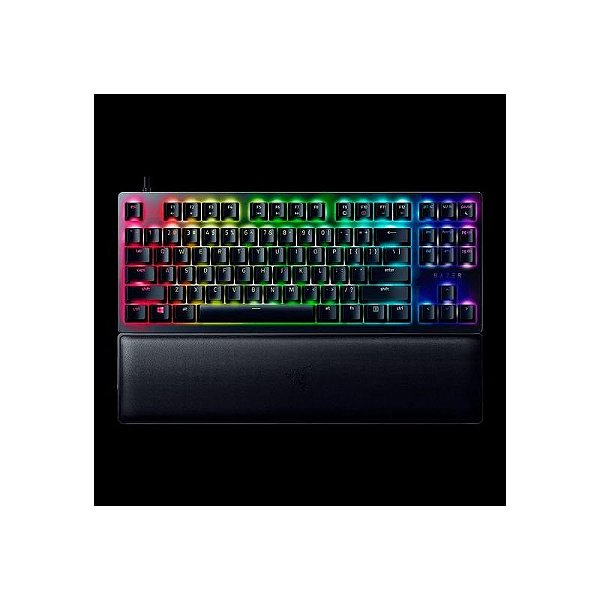 Teclado Gamer Razer Huntsman V2 - Switch RGB Roxo, Layout Inglês, Preto