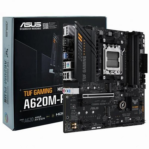 Placa Mãe Asus Tuf Gaming A620M-Plus AM5 Wifi DDR5 com Saída HDMI