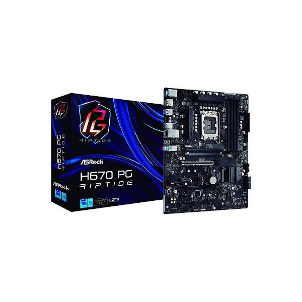 Placa Mãe Asrock H670 PG Riptide LGA 1700 com Suporte DDR4