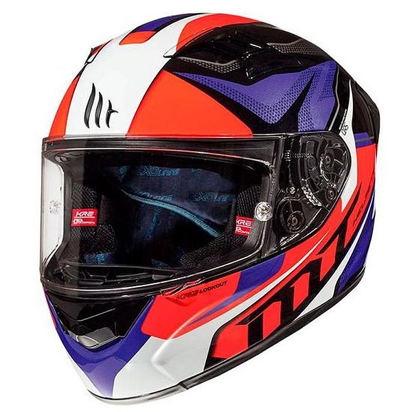 Capacete Mt Helmets Kre Lookout G2 Fechado Tamanho Xl Gloss Fluor Vermelho