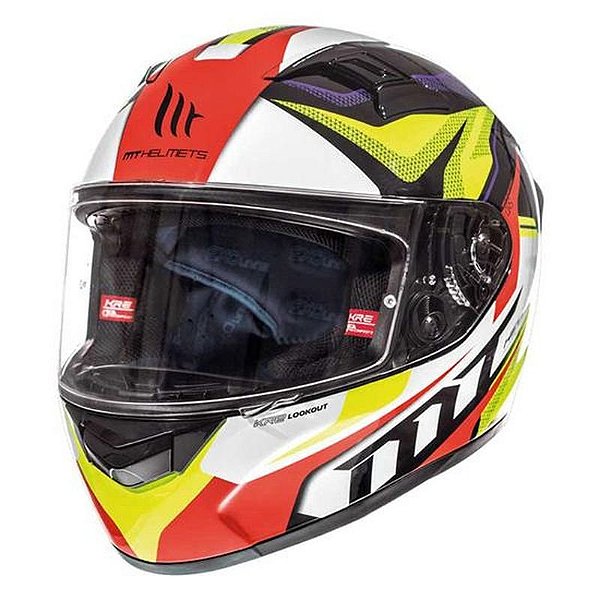Capacete Mt Helmets Kre Lookout G4 Amarelo Fluorescente - Tamanho Xxl