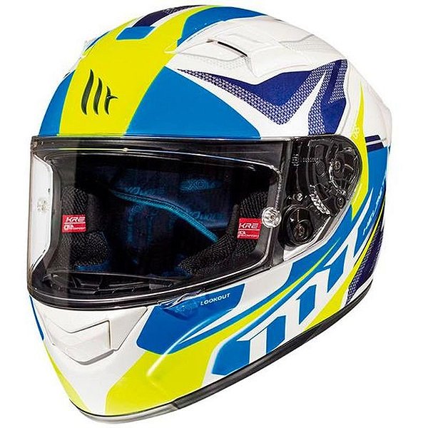 Capacete Mt Helmets Kre Lookout G6 Fechado Tamanho L Branco Pérola