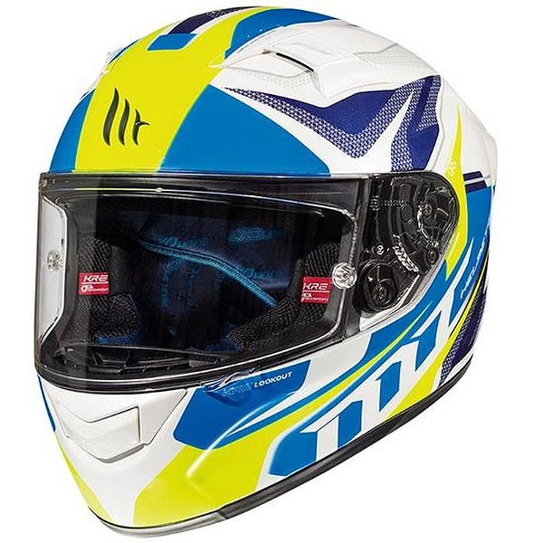 Capacete Mt Helmets Kre Lookout G6 Fechado Tamanho Xl Branco Pérola