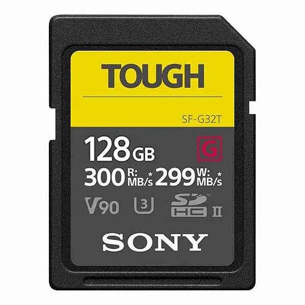 Cartão de Memória SD Sony Tough SF-G 128 GB 300 MB/s U3 - Alta Performance e Durabilidade
