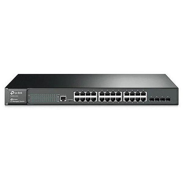 Switch TP-Link TL-SG3428 24 Portas Gigabit SFP Jetstream 1000Mbps - Cinza