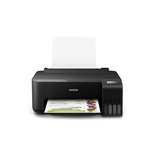 Impressora Epson EcoTank L1250 - Jato de Tinta, Wi-Fi e USB, Bivolt, Cor Preto