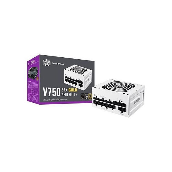 Fonte de Alimentação 750W Cooler Master V750 Sfx Gold Branco 80 Plus Efficient