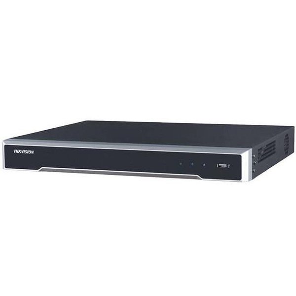 Gravador de Vídeo em Rede Hikvision NVR DS-7616NI-Q2/16P 16 Canais Poe 4K - Preto e Prata