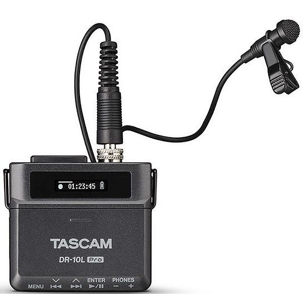 Gravador Digital Tascam DR-10L com Microfone Lapela Profissional